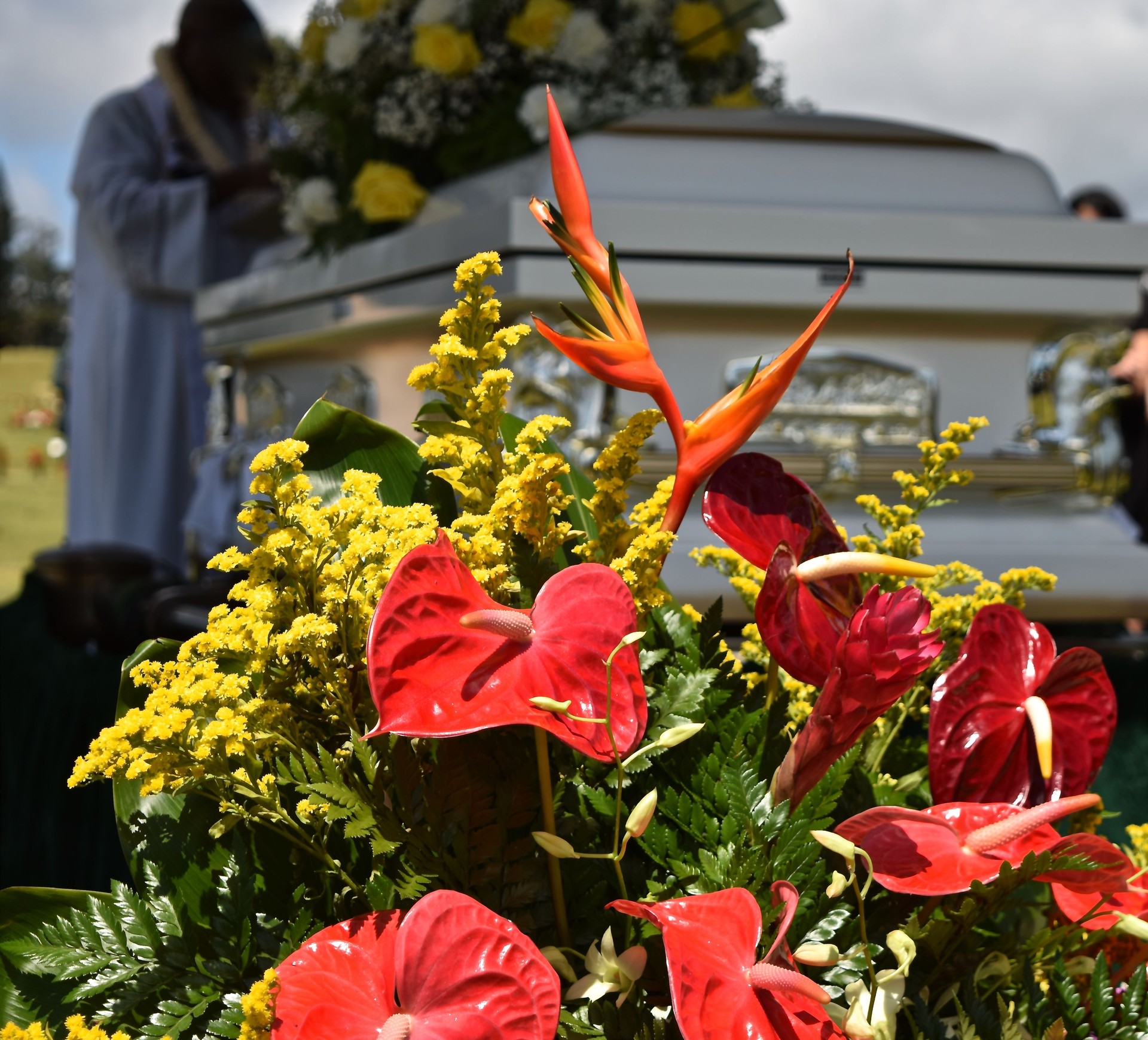 Caixão em um Funeral